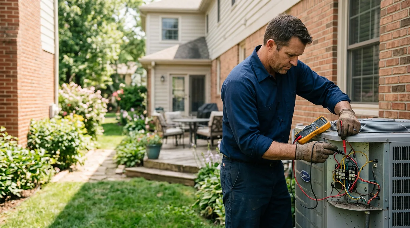 HVAC technician working near Cairo, OH
